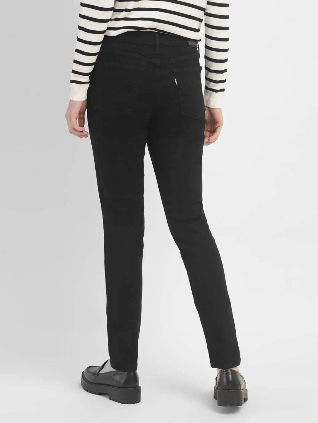 Women's 721 Black Skinny Fit High Rise Jeans - Image 3