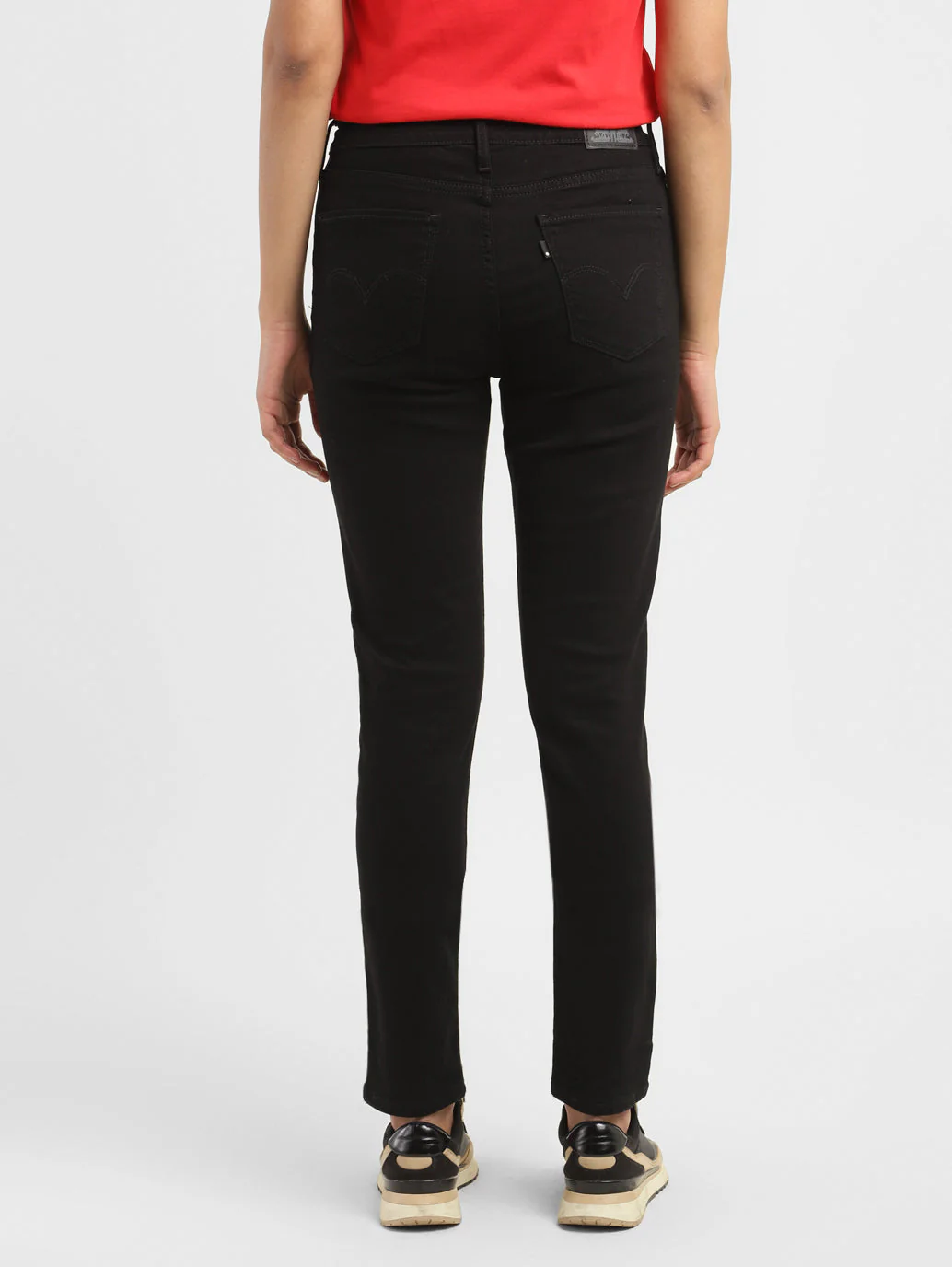Women's 721 Black Skinny Fit High Rise Jeans - Image 5