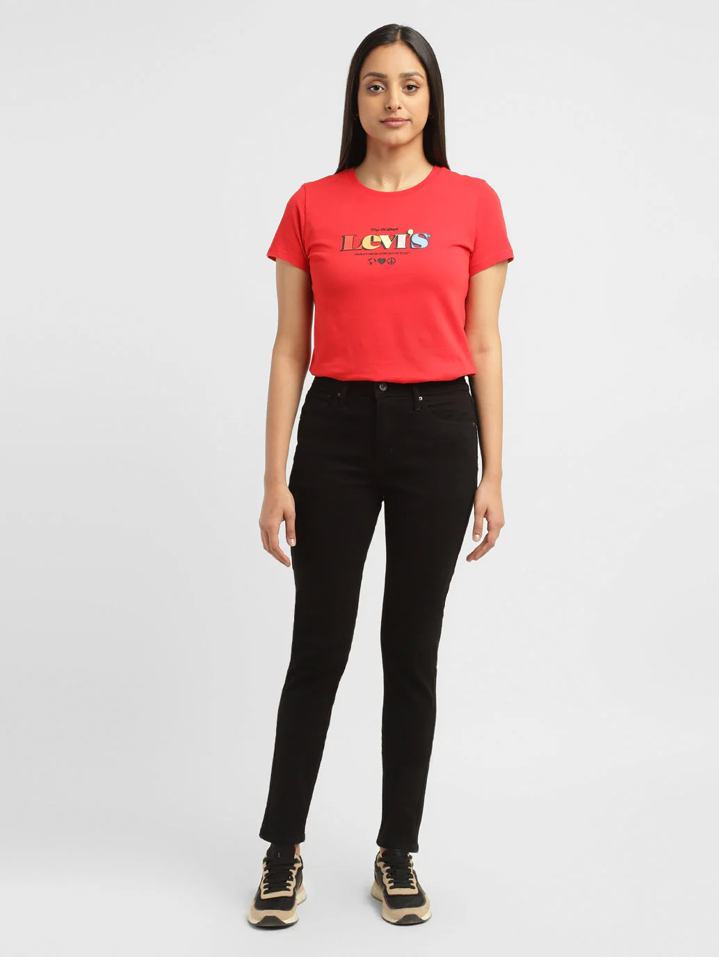 Women's 721 Black Skinny Fit High Rise Jeans - Image 6