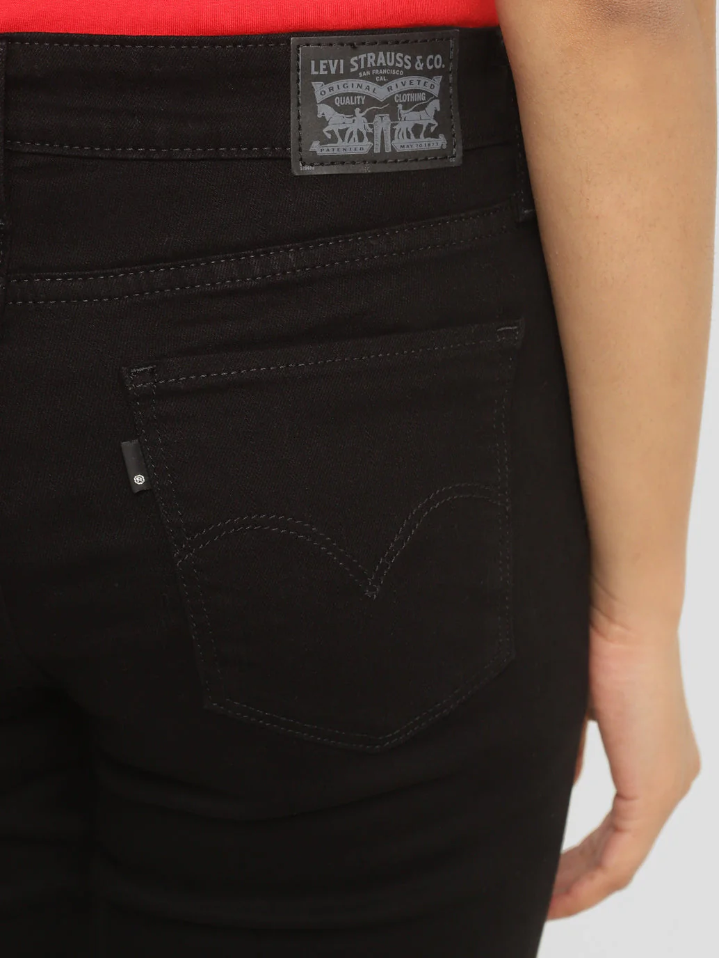 Women's 721 Black Skinny Fit High Rise Jeans - Image 8