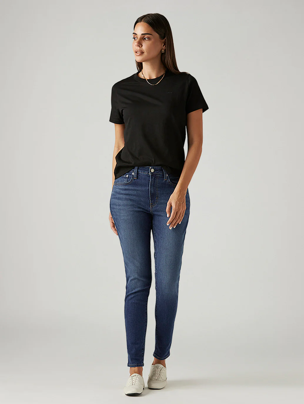 Women's 721 Blue Skinny Fit High Rise Jeans - Image 7