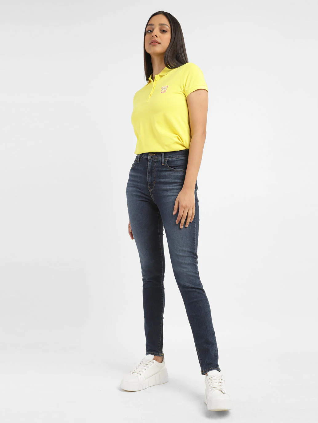 Women's 721 Blue Skinny Fit High Rise Jeans