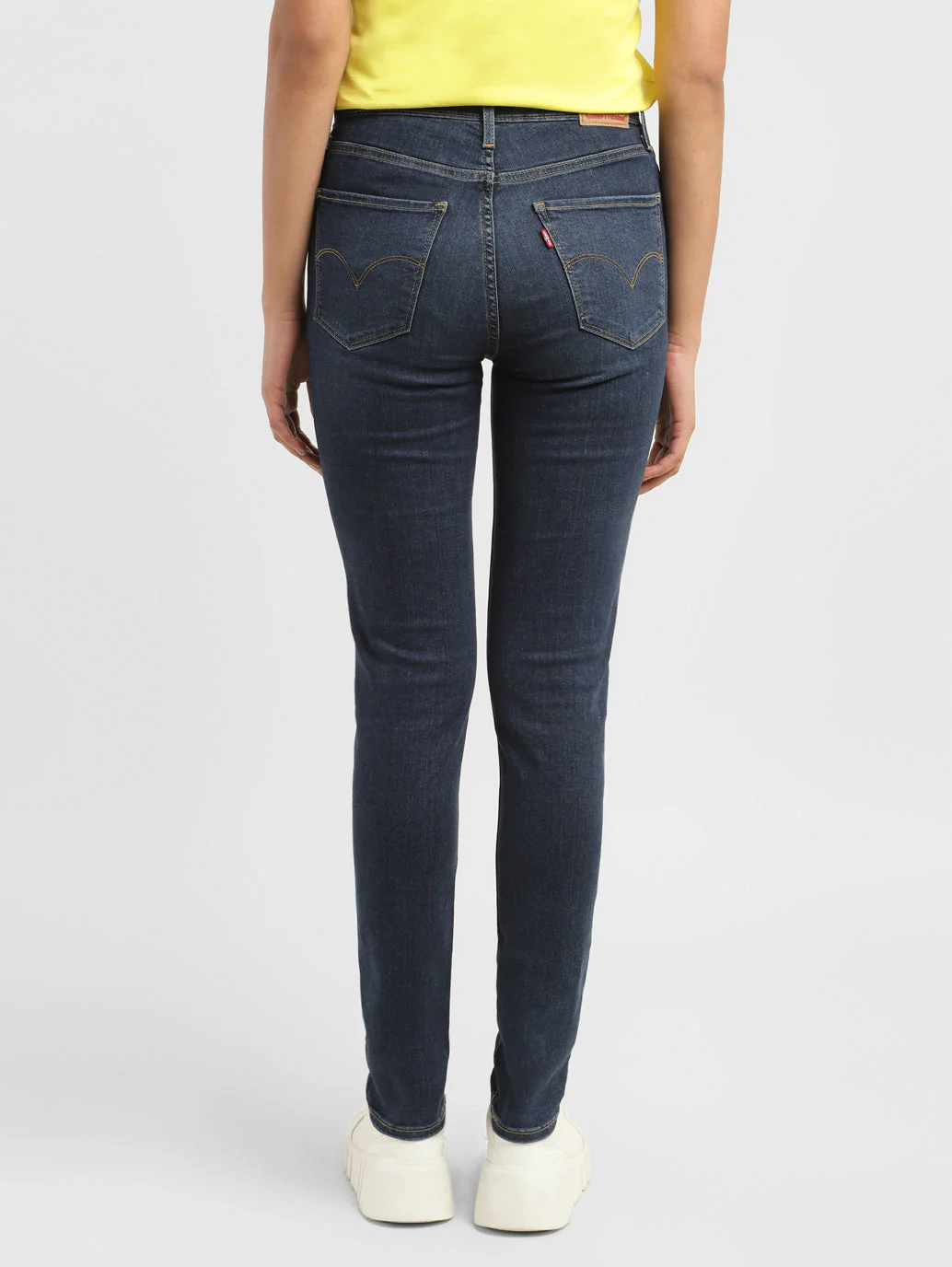 Women's 721 Blue Skinny Fit High Rise Jeans - Image 3