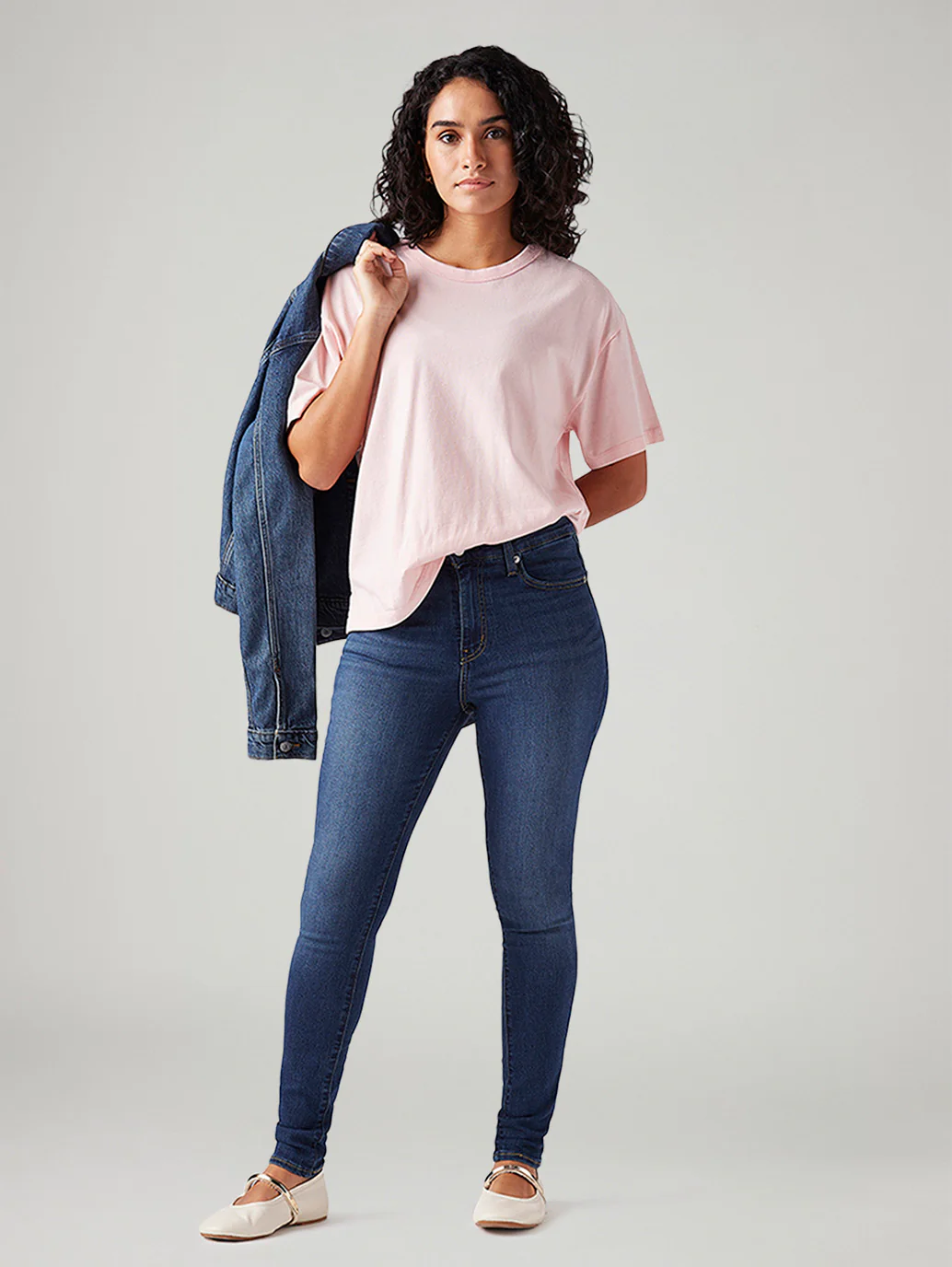 Women's 721 Dark Blue Skinny Fit High Rise Jeans
