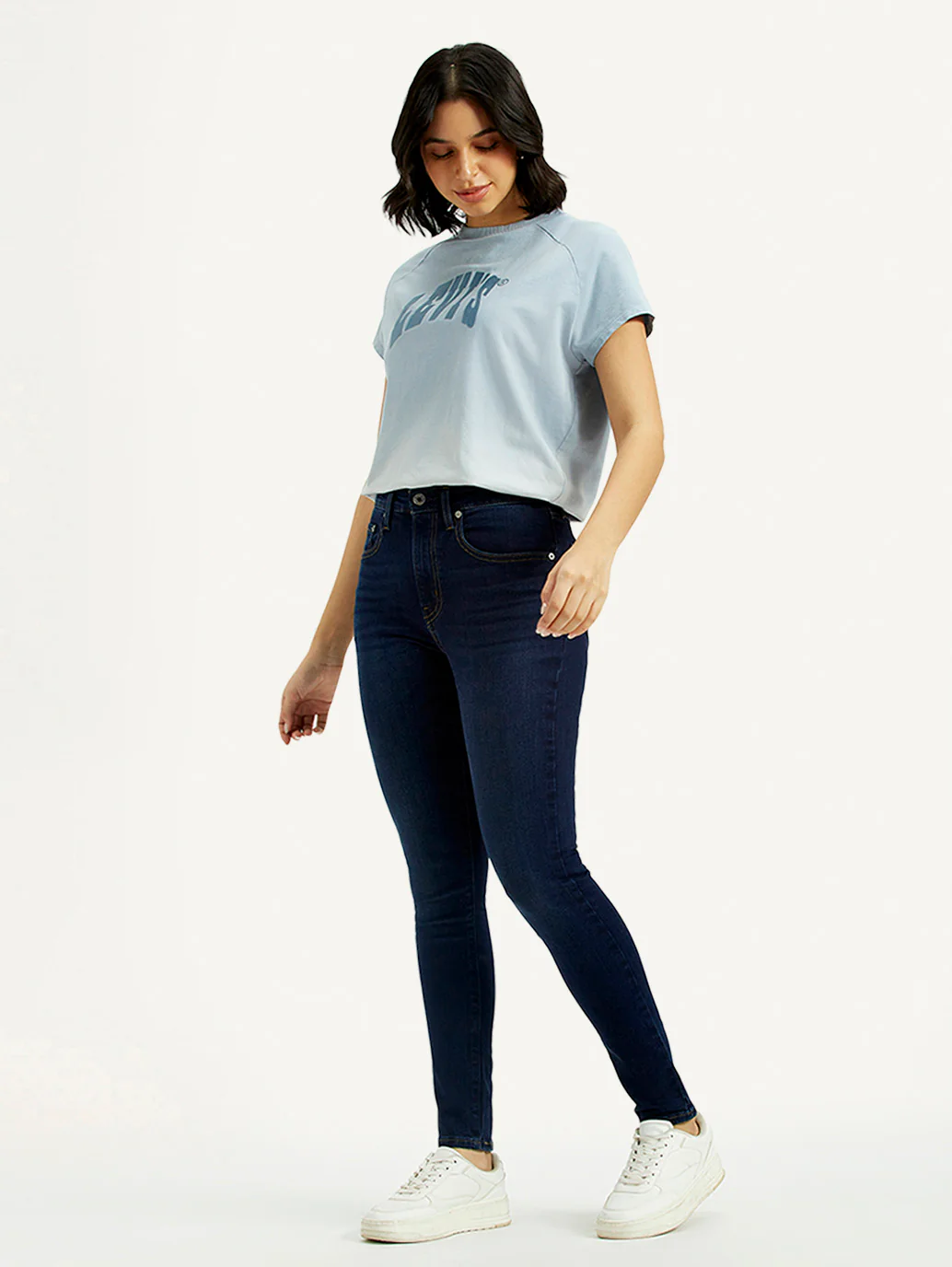 Women's 721 Dark Blue Skinny Fit High Rise Jeans