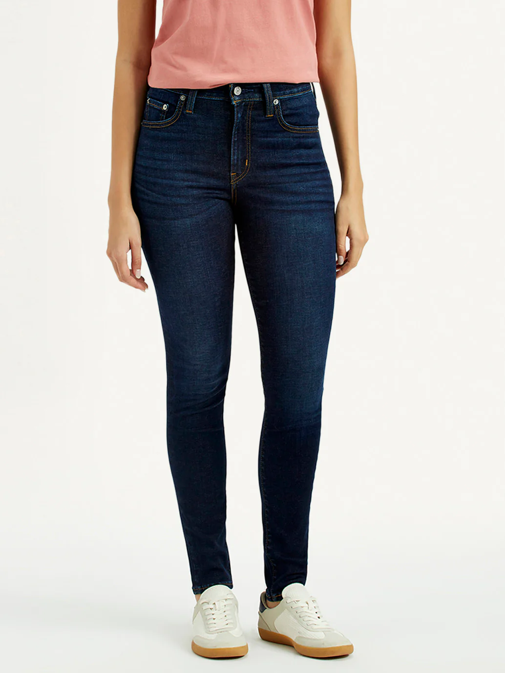 Women's 721 Dark Indigo Skinny Fit High Rise Jeans - Image 2