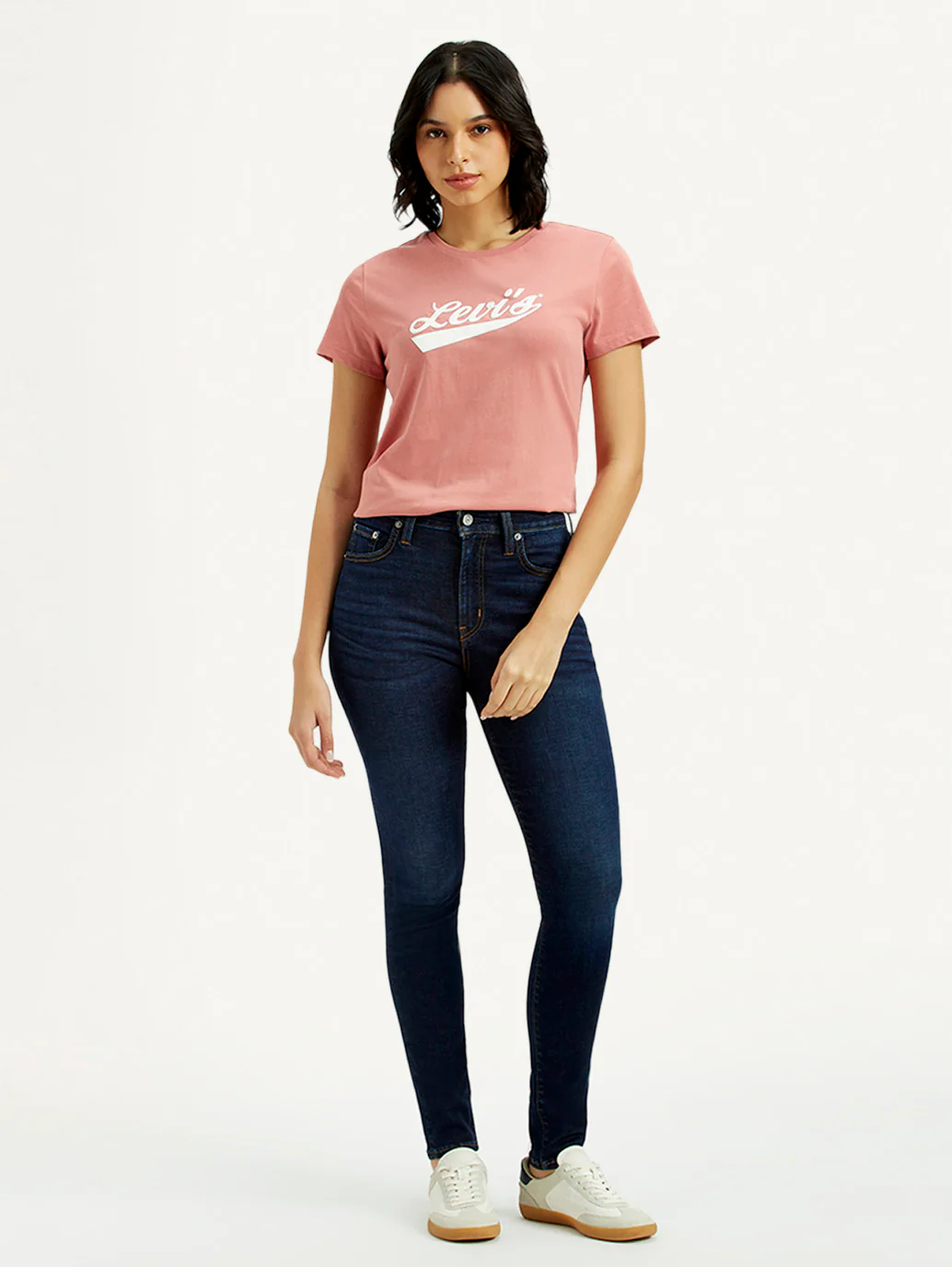 Women's 721 Dark Indigo Skinny Fit High Rise Jeans - Image 6