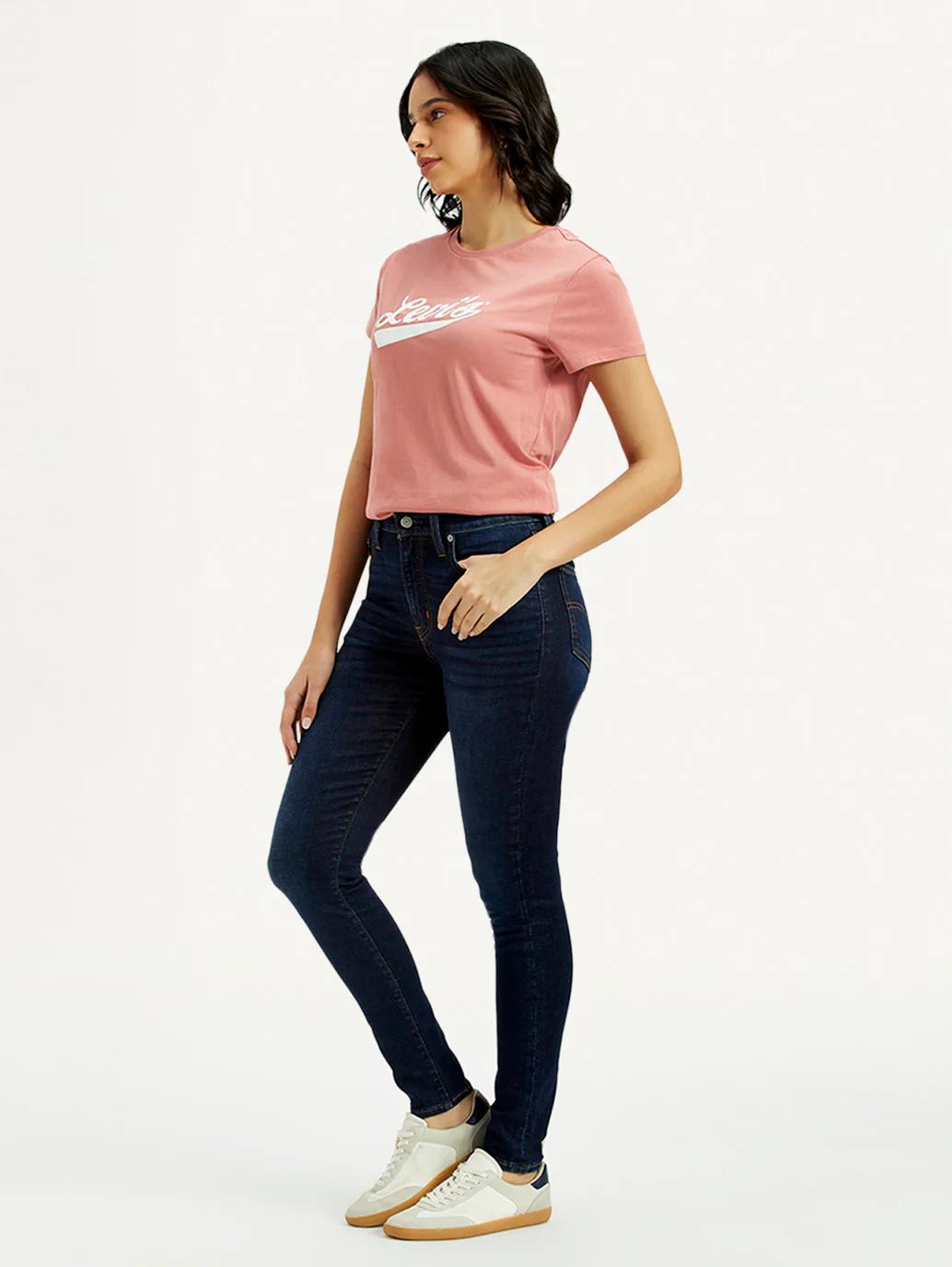 Women's 721 Dark Indigo Skinny Fit High Rise Jeans - Image 7