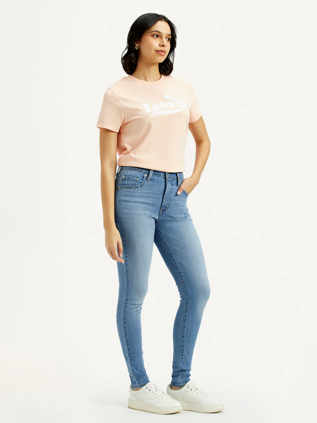 Women's 721 Light Indigo Skinny Fit High Rise Jeans - Image 7