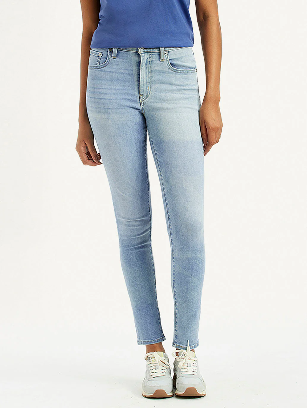 Women's 721 Light-Blue Skinny Fit High Rise Jeans - Image 3