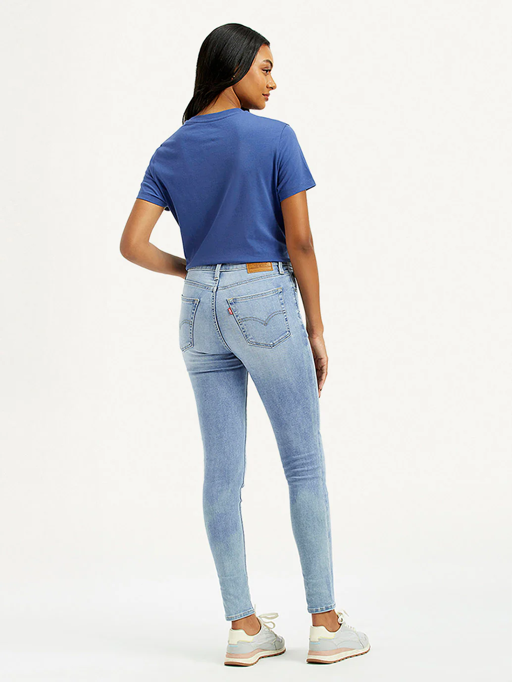 Women's 721 Light-Blue Skinny Fit High Rise Jeans - Image 5