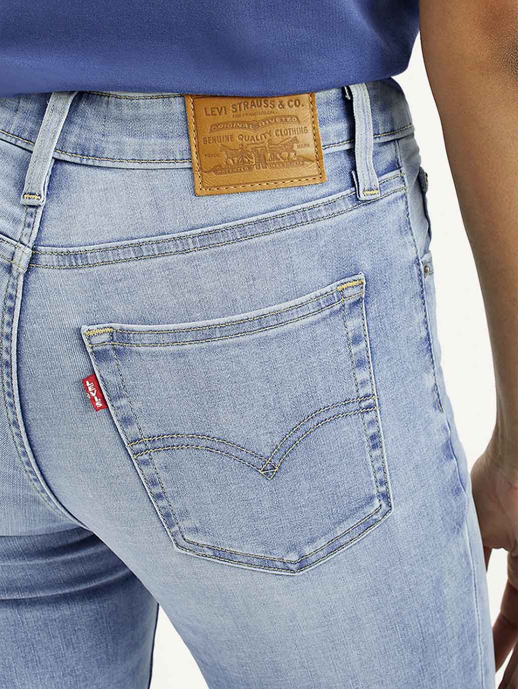 Women's 721 Light-Blue Skinny Fit High Rise Jeans - Image 6