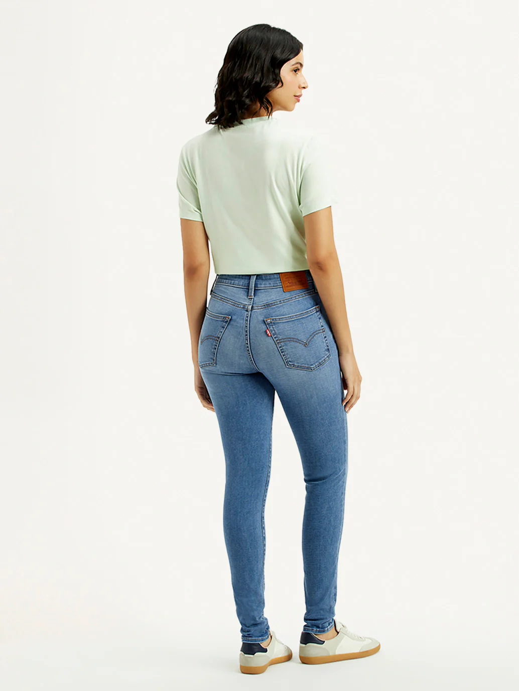 Women's 721 Med Indigo Skinny Fit High Rise Jeans - Image 3