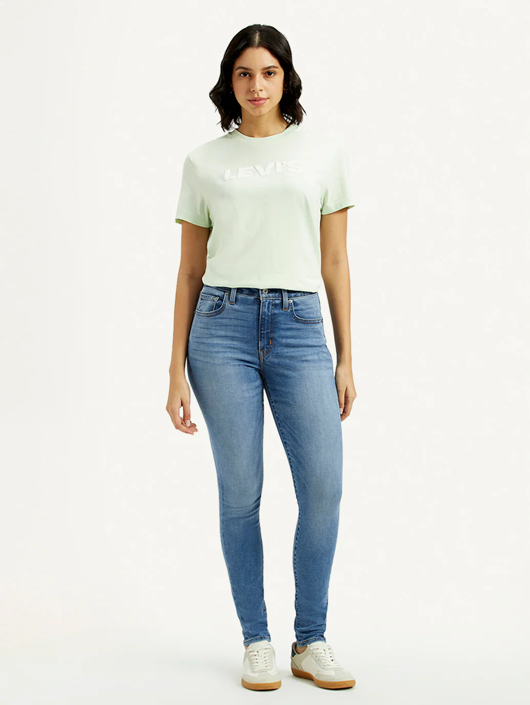 Women's 721 Med Indigo Skinny Fit High Rise Jeans - Image 7