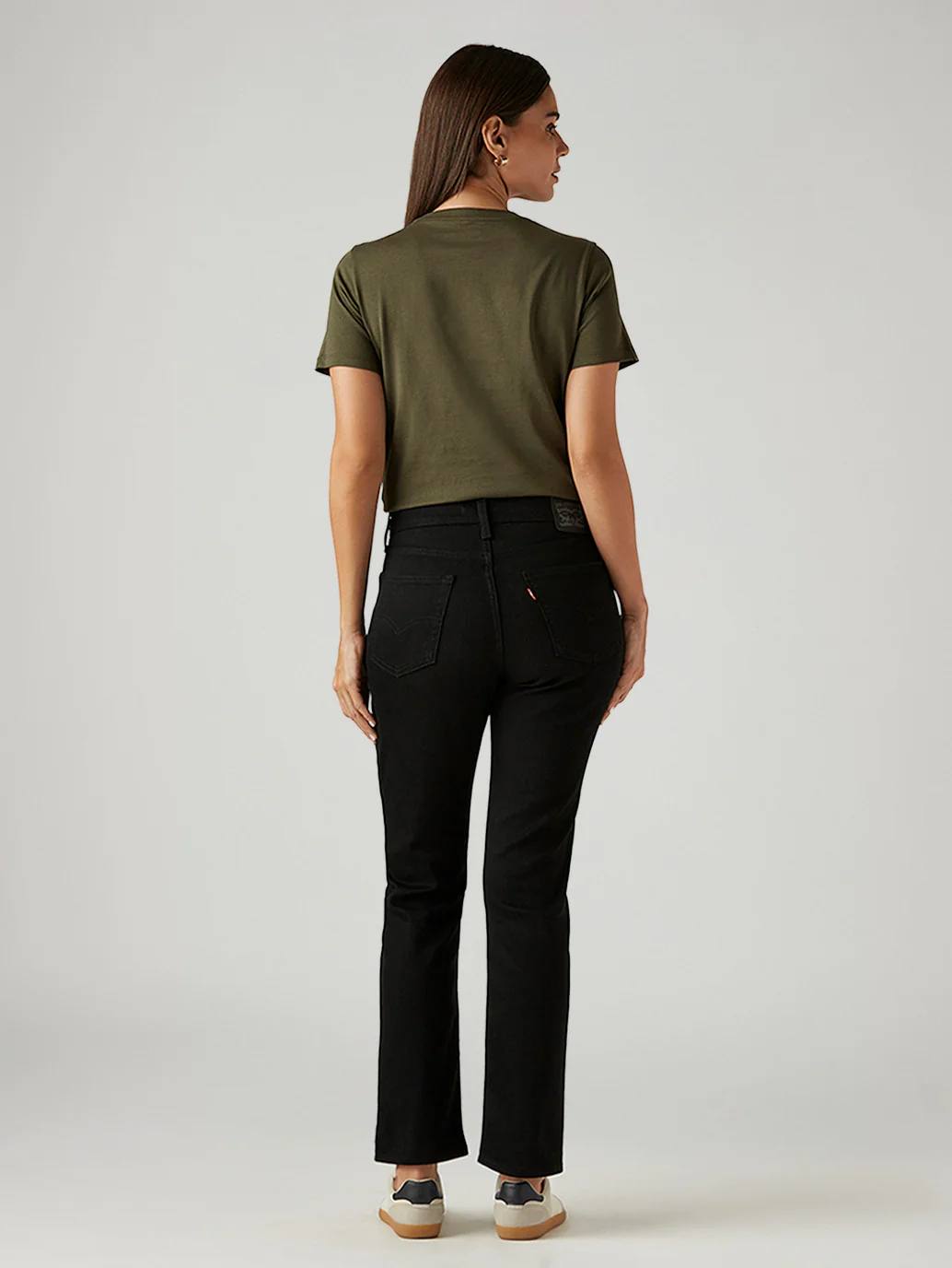 Women's 724 Black Slim Straight Fit High Rise Jeans - Image 2