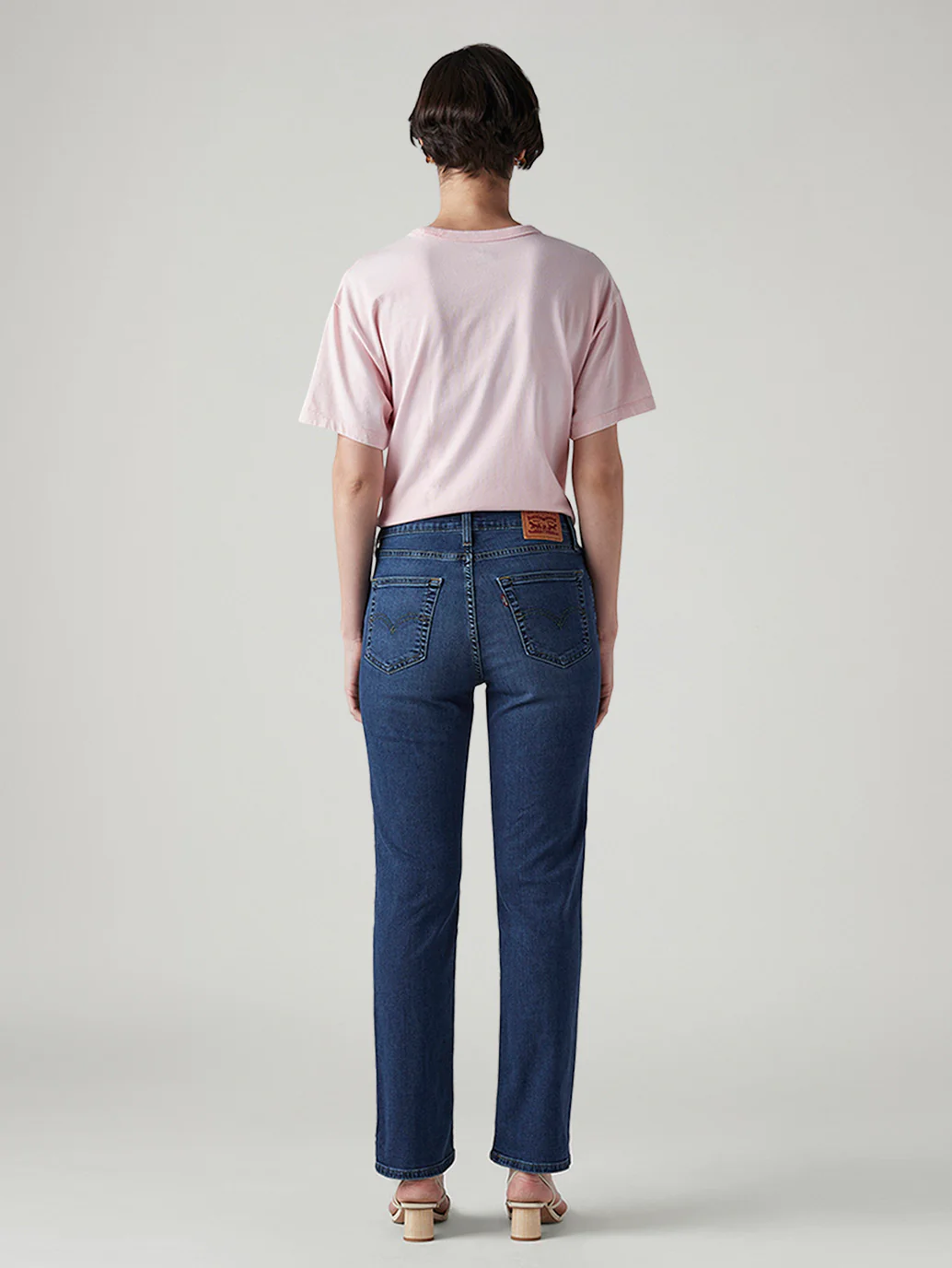 Women's 724 Blue Slim Straight Fit High Rise Jeans - Image 3