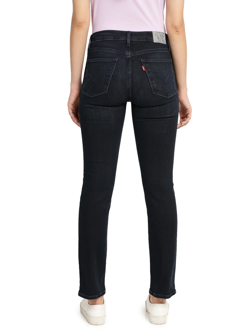 Women's 724 Blue Slim Straight Fit High Rise Jeans - Image 3
