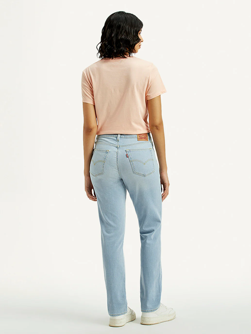 Women's 724 Light Indigo Slim Straight Fit High Rise Jeans - Image 3
