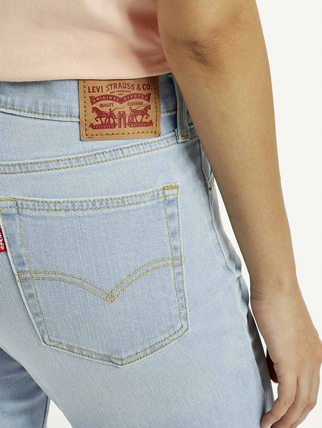 Women's 724 Light Indigo Slim Straight Fit High Rise Jeans - Image 5