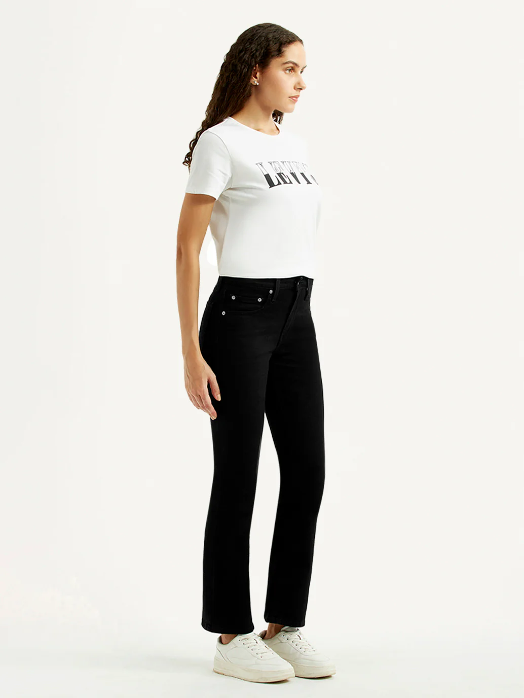 Women's 725 Black Slim Bootcut Fit High Rise Jeans - Image 6