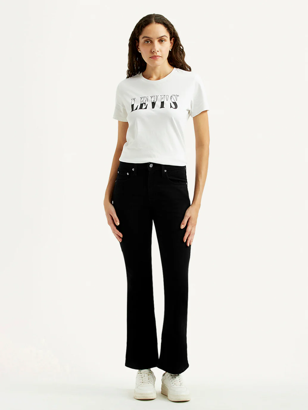 Women's 725 Black Slim Bootcut Fit High Rise Jeans - Image 7