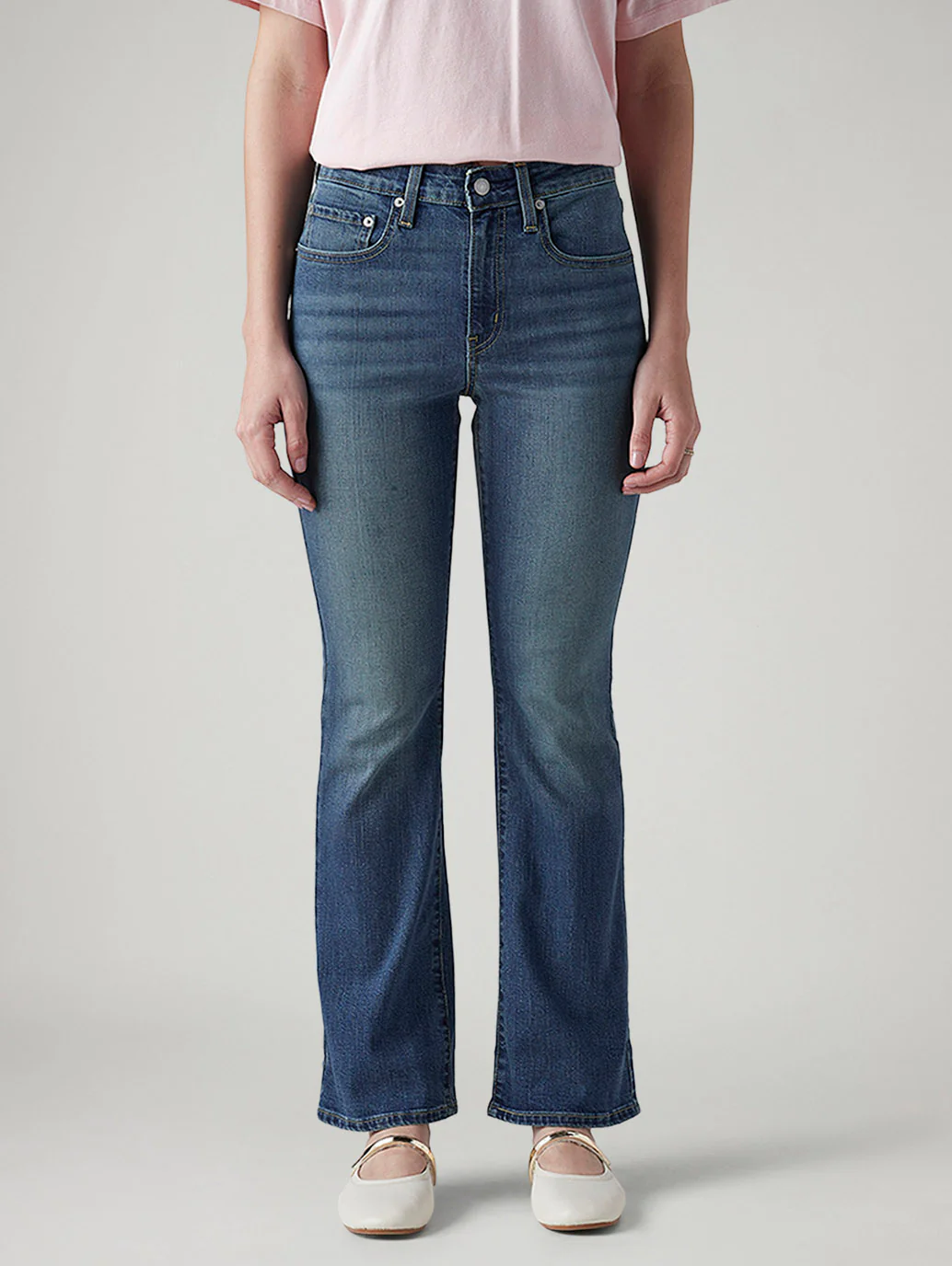 Women's 725 Blue Bootcut Fit High Rise Jeans - Image 3