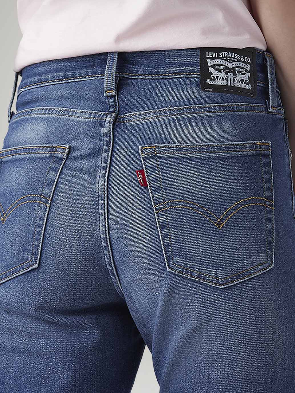 Women's 725 Blue Bootcut Fit High Rise Jeans - Image 5