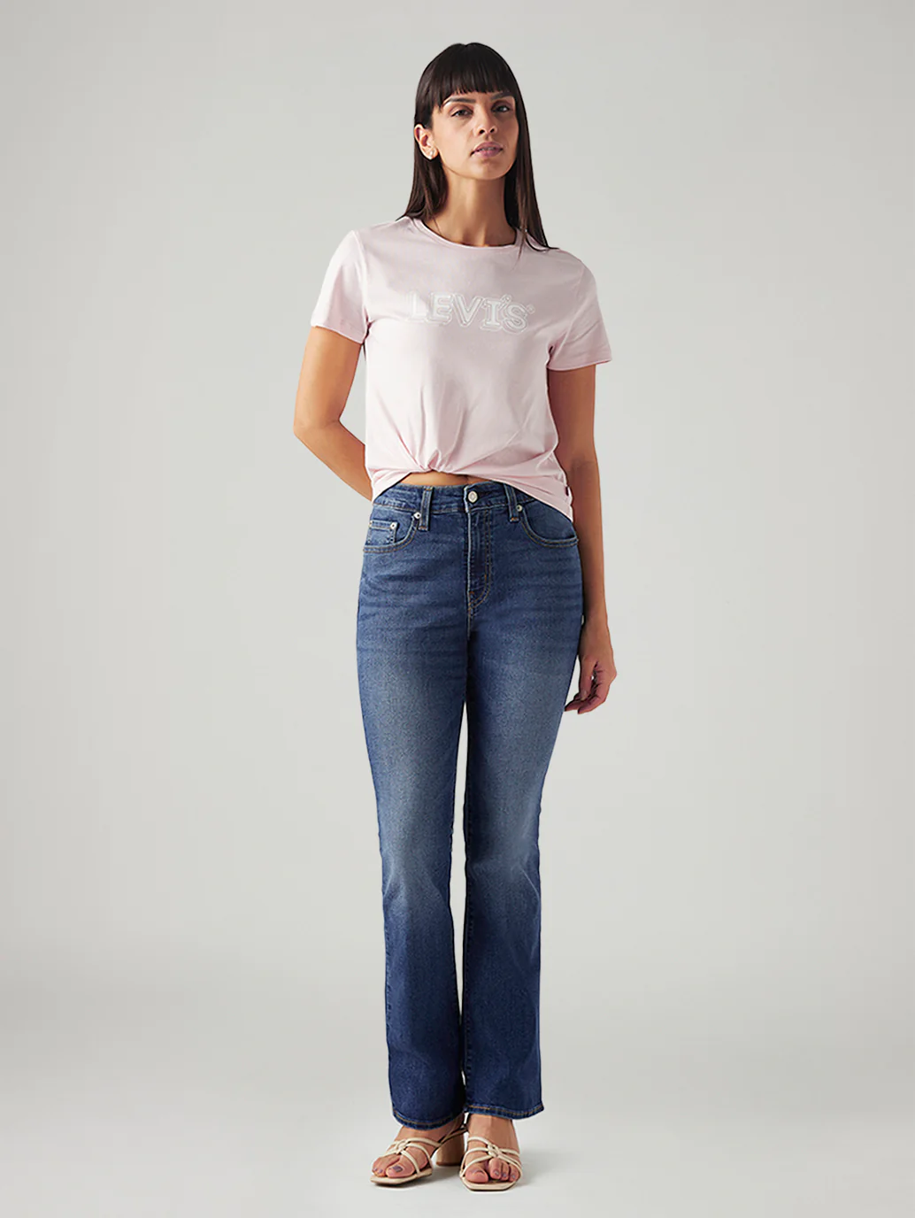 Women's 725 Blue Bootcut Fit High Rise Jeans