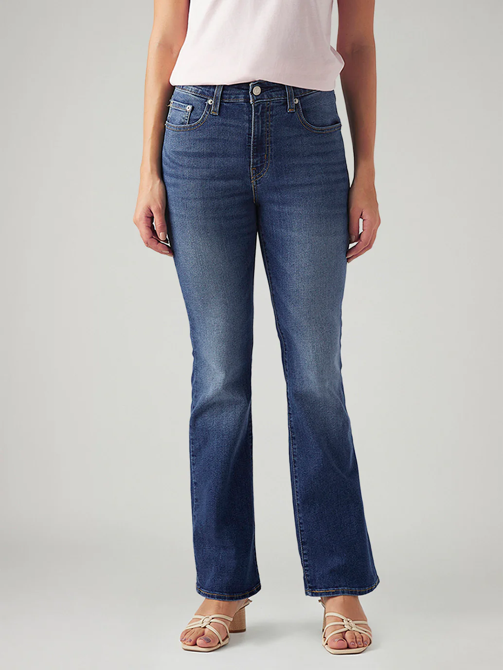 Women's 725 Blue Bootcut Fit High Rise Jeans - Image 3