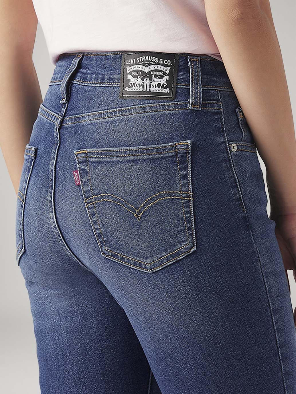 Women's 725 Blue Bootcut Fit High Rise Jeans - Image 6