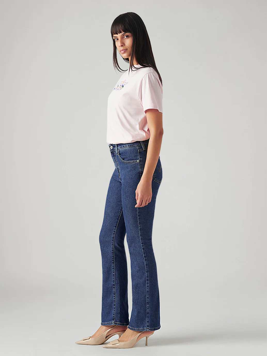 Women's 725 Blue Bootcut Fit High Rise Jeans - Image 6