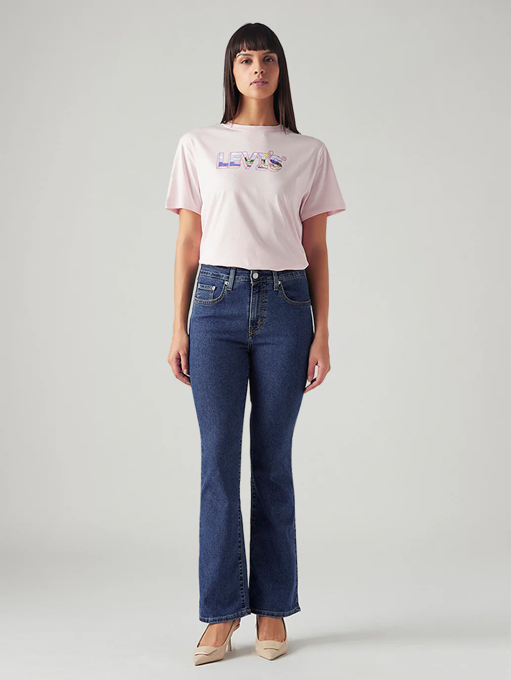 Women's 725 Blue Bootcut Fit High Rise Jeans - Image 7