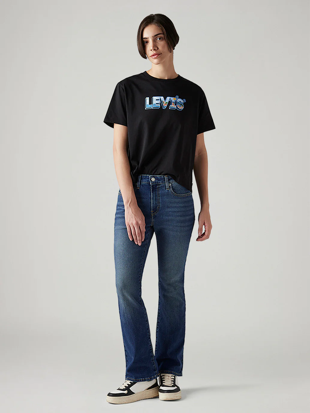 Women's 725 Blue Bootcut Fit High Rise Tinted Jeans