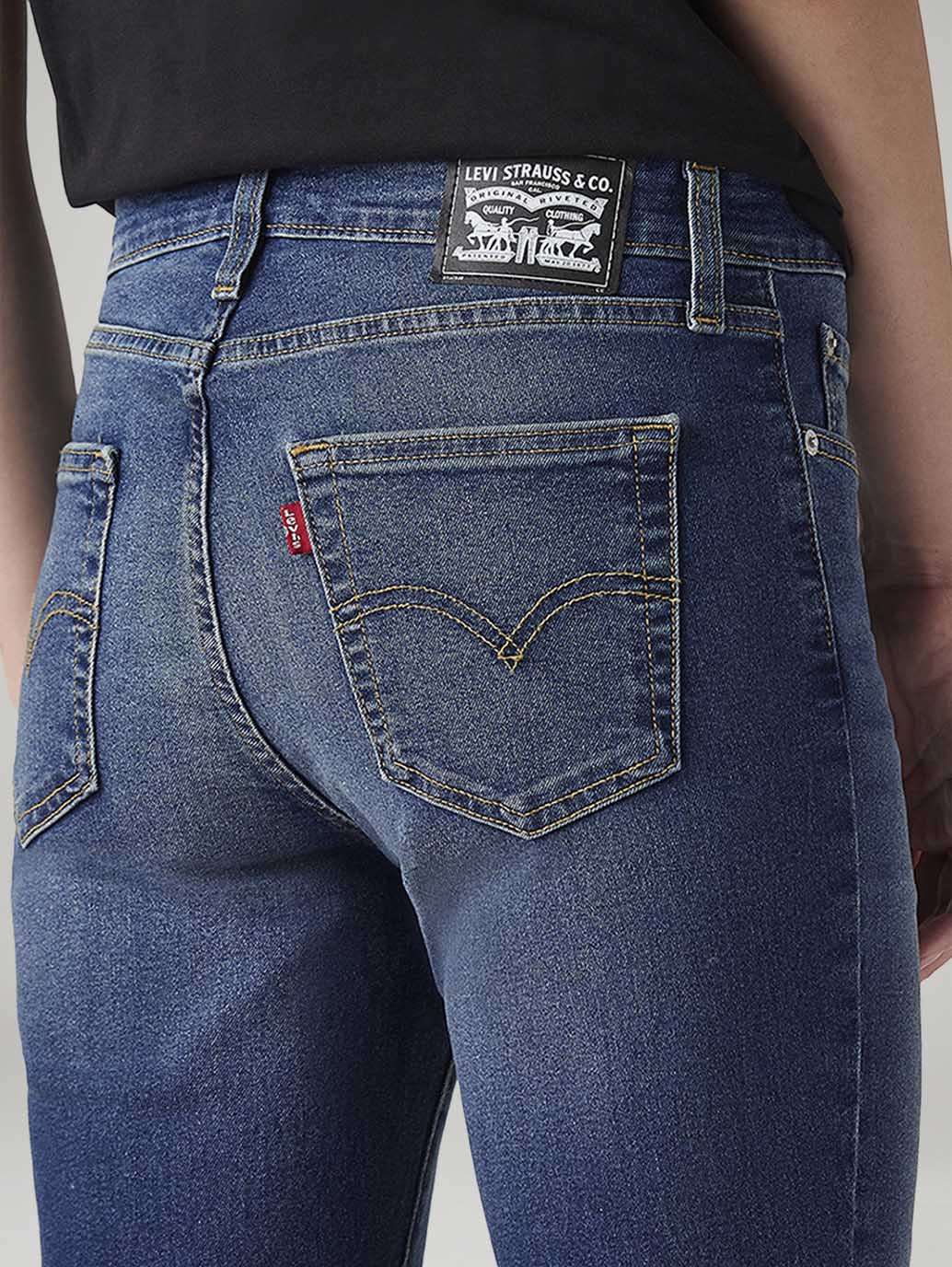 Women's 725 Blue Bootcut Fit High Rise Tinted Jeans - Image 5