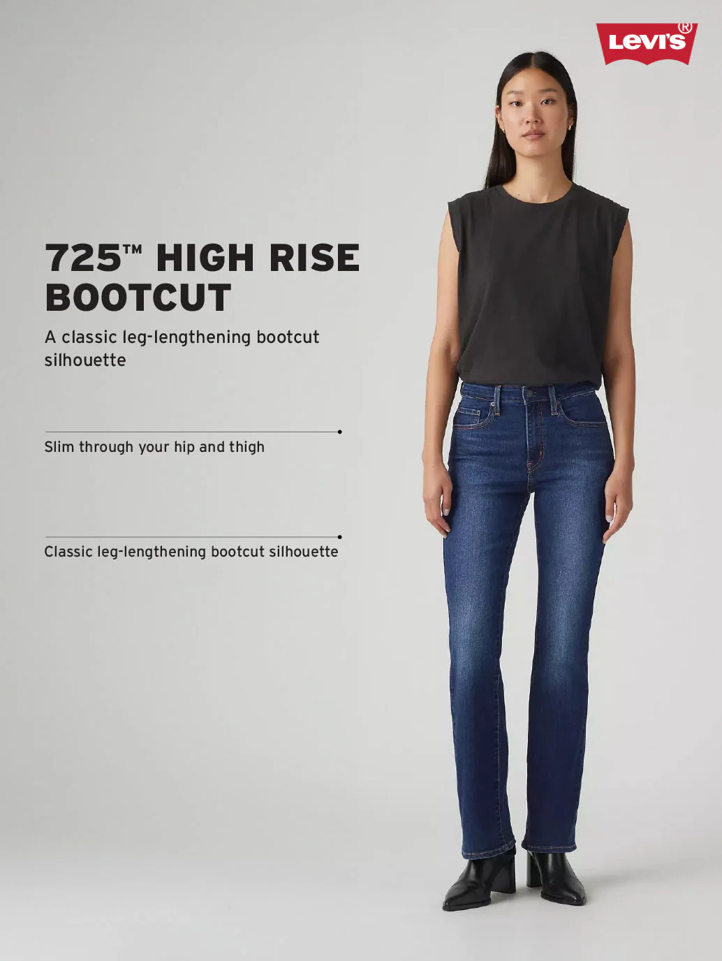 Women's 725 Blue Bootcut Fit High Rise Jeans - Image 4