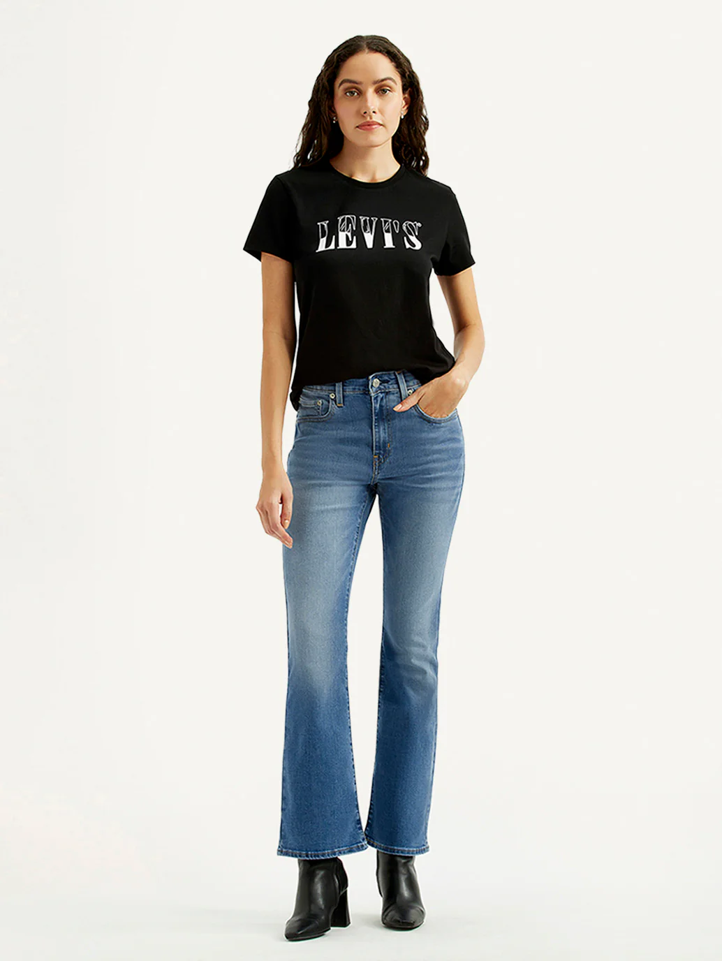 Women's 725 Blue Bootcut Fit High Rise Jeans