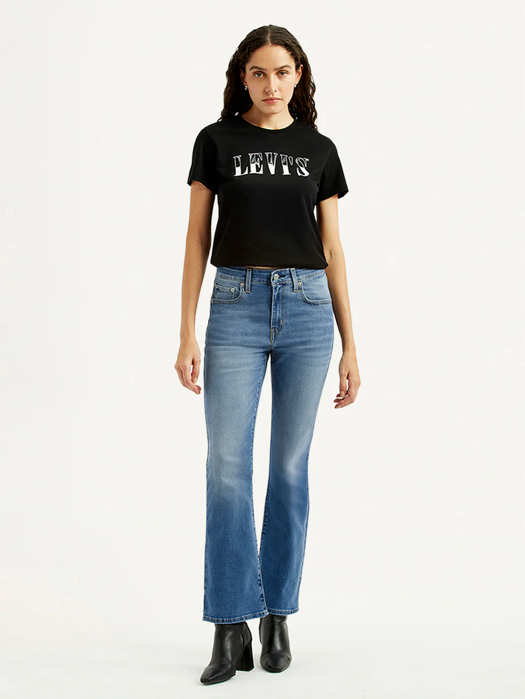 Women's 725 Blue Bootcut Fit High Rise Jeans - Image 2