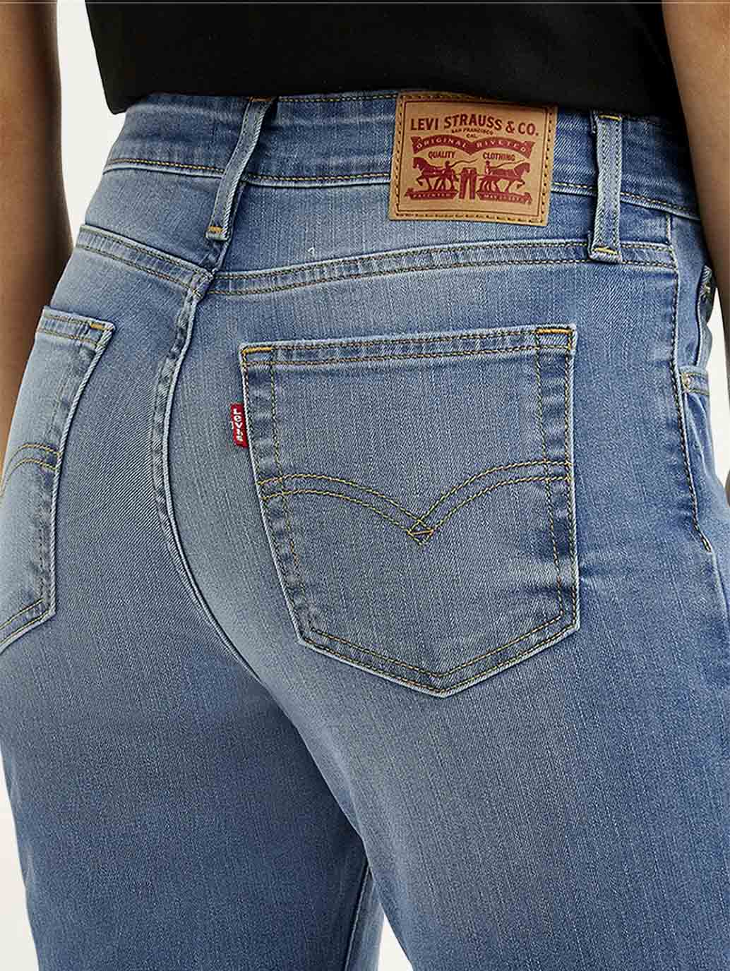 Women's 725 Blue Bootcut Fit High Rise Jeans - Image 6