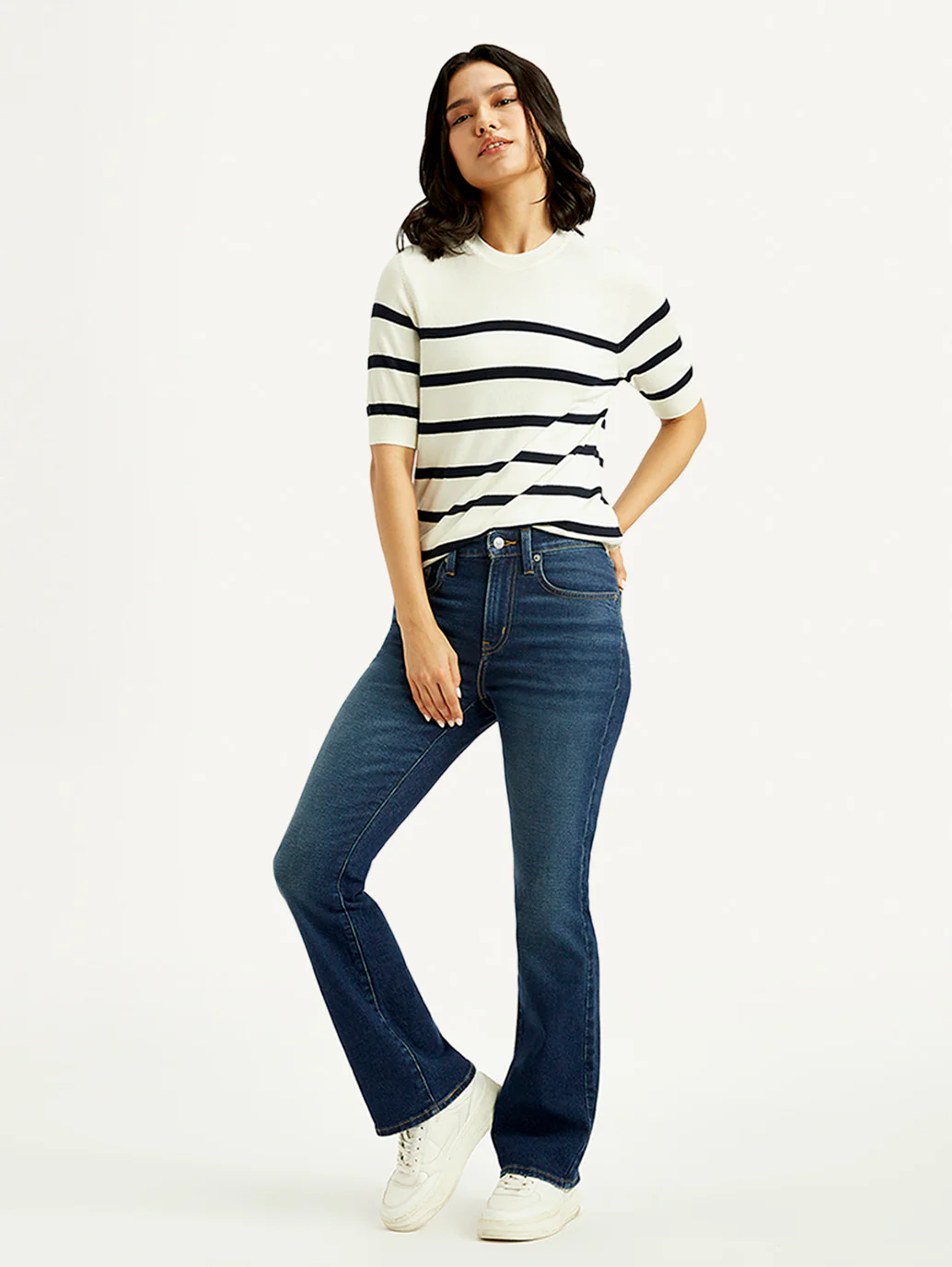 Women's 725 Dark Indigo Bootcut Fit High Rise Jeans - Image 7