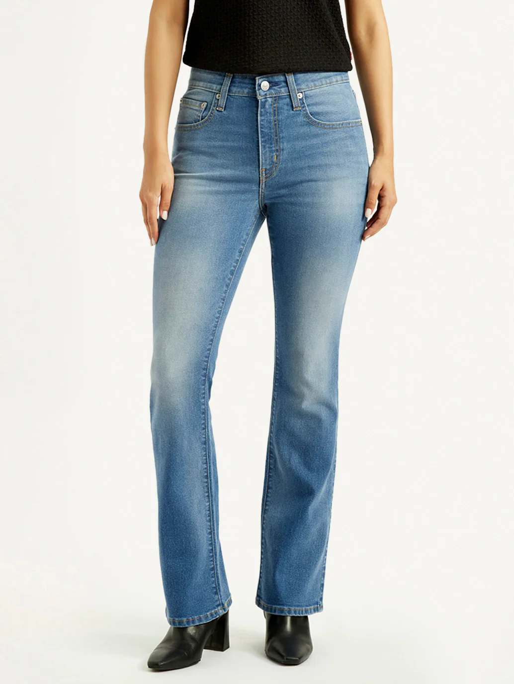 Women's 725 Med Indigo Bootcut Fit High Rise Jeans - Image 3