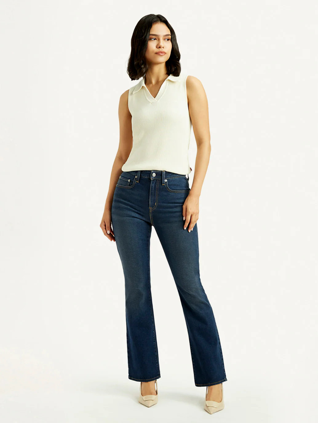 Women's 725 Dark Indigo Bootcut Fit High Rise Jeans - Image 7