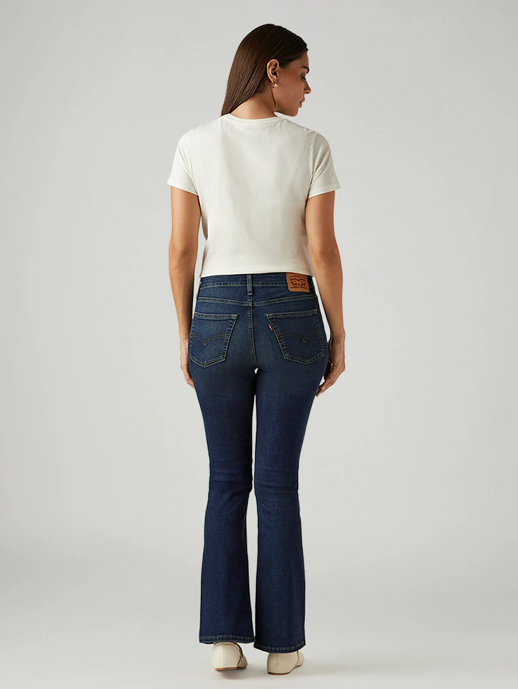 Women's 725 Dark Blue Bootcut Fit High Rise Jeans - Image 5