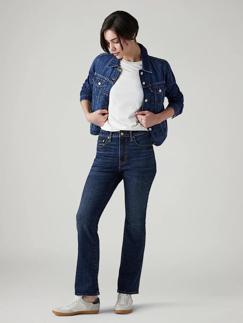 Women's 725 Dark Blue Bootcut Fit High Rise Jeans