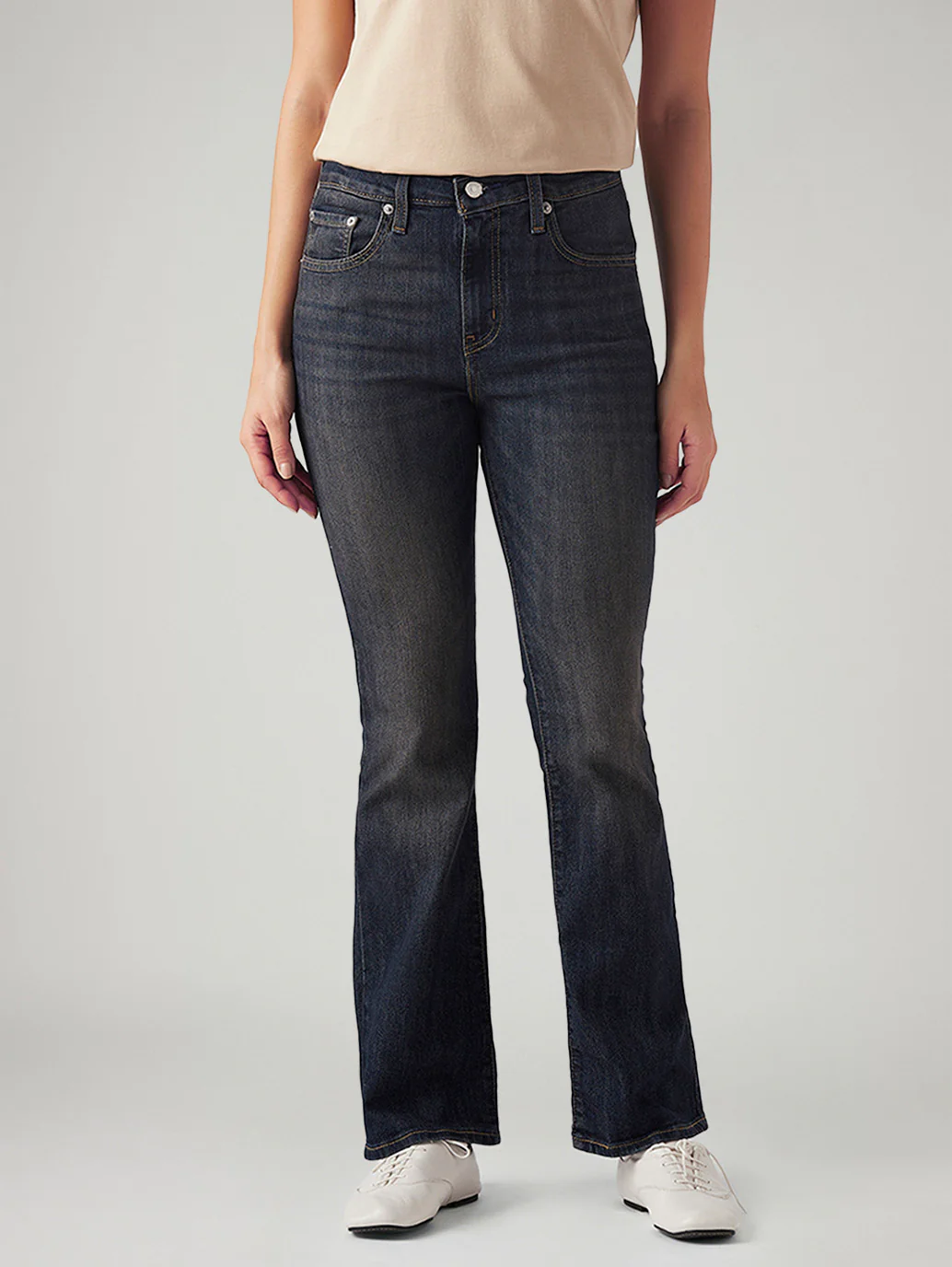 Women's 725 Dark Blue Bootcut Fit High Rise Jeans - Image 2