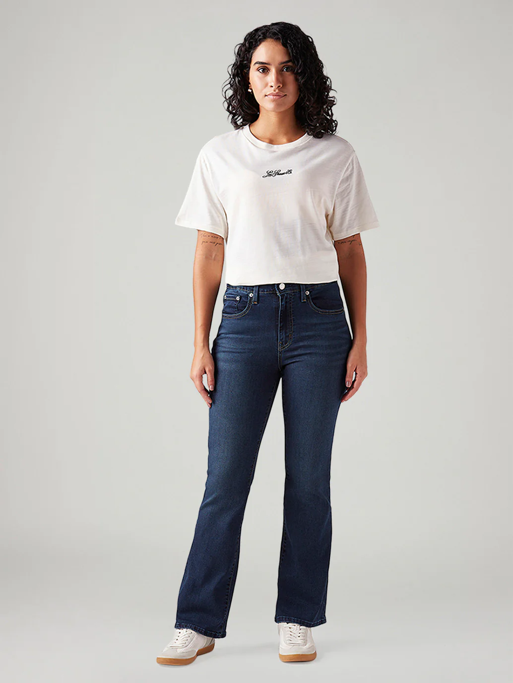 Women's 725 Dark Blue Bootcut Fit High Rise Jeans - Image 2