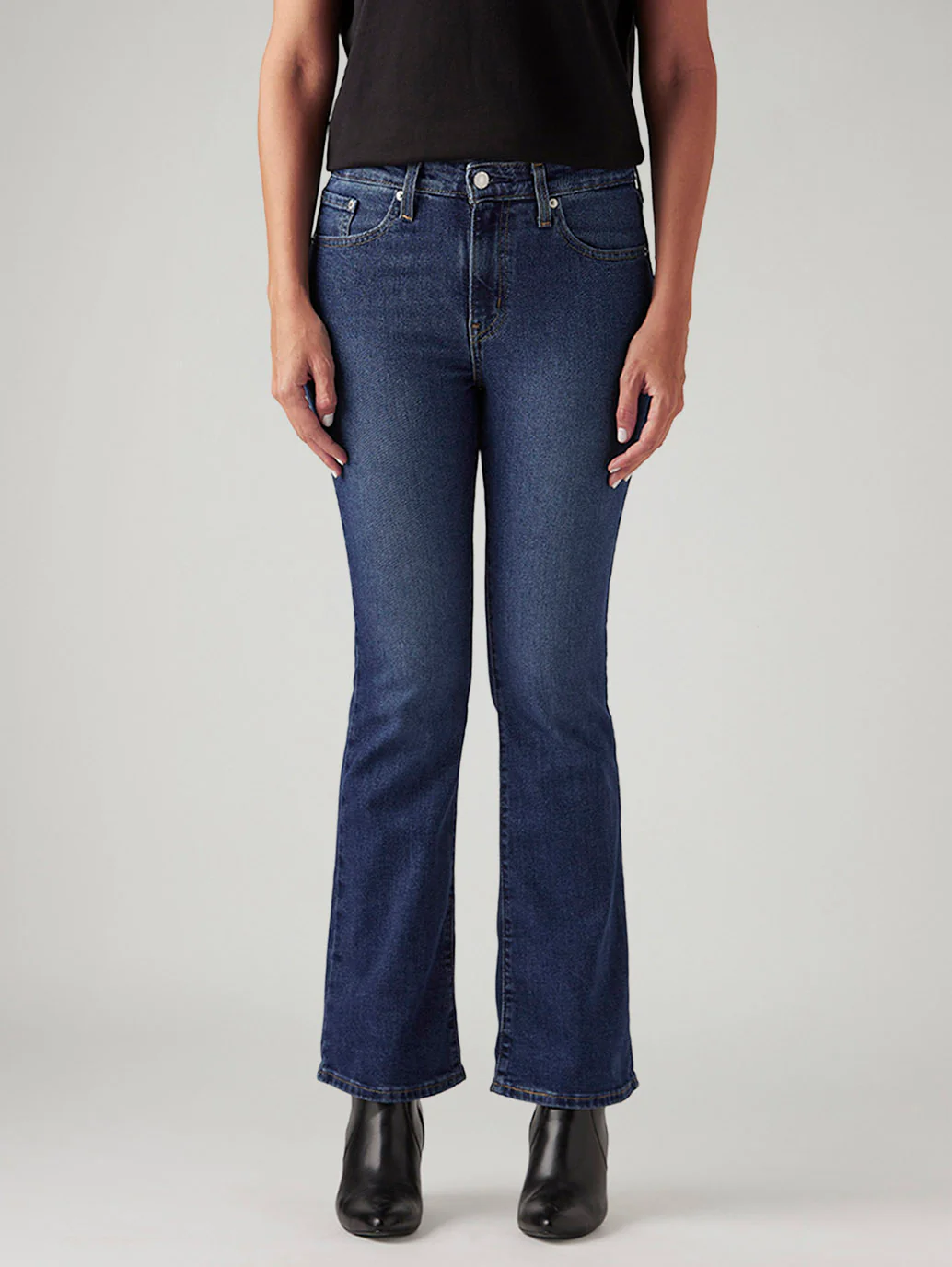 Women's 725 Dark Blue Bootcut Fit High Rise Tinted Jeans - Image 2