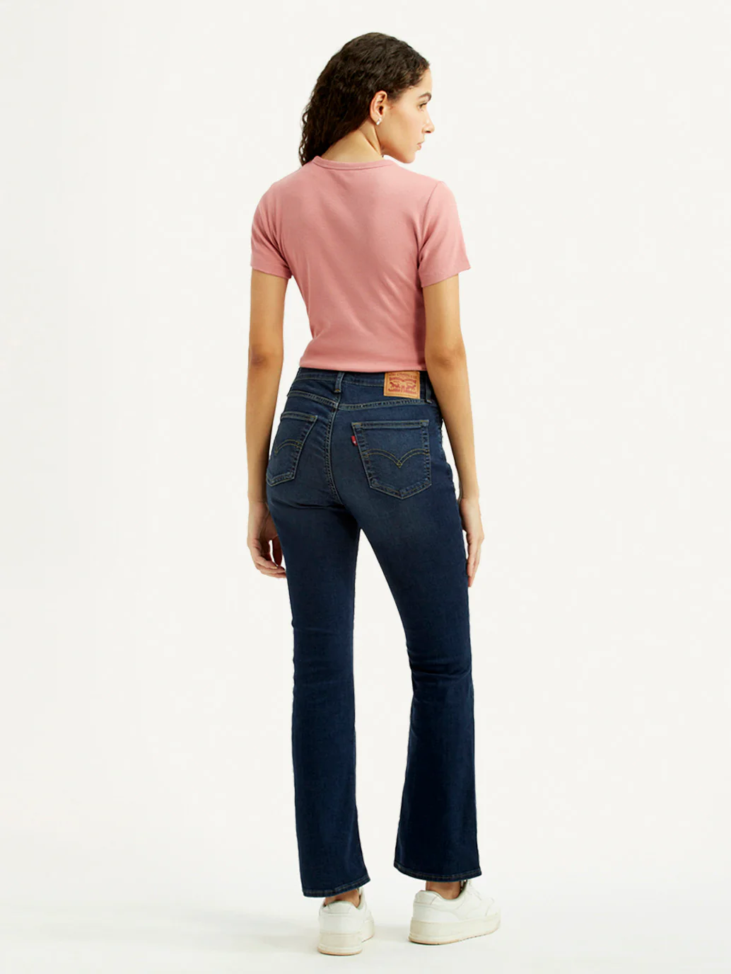 Women's 725 Dark Blue Slim Bootcut Fit High Rise Jeans - Image 3