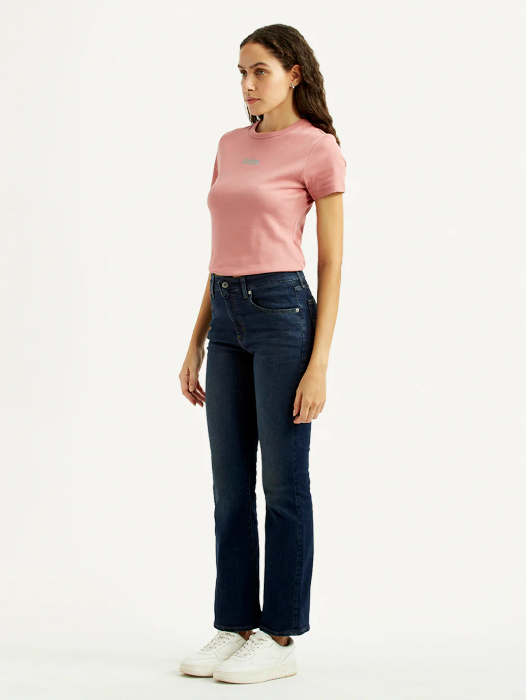 Women's 725 Dark Blue Slim Bootcut Fit High Rise Jeans - Image 6