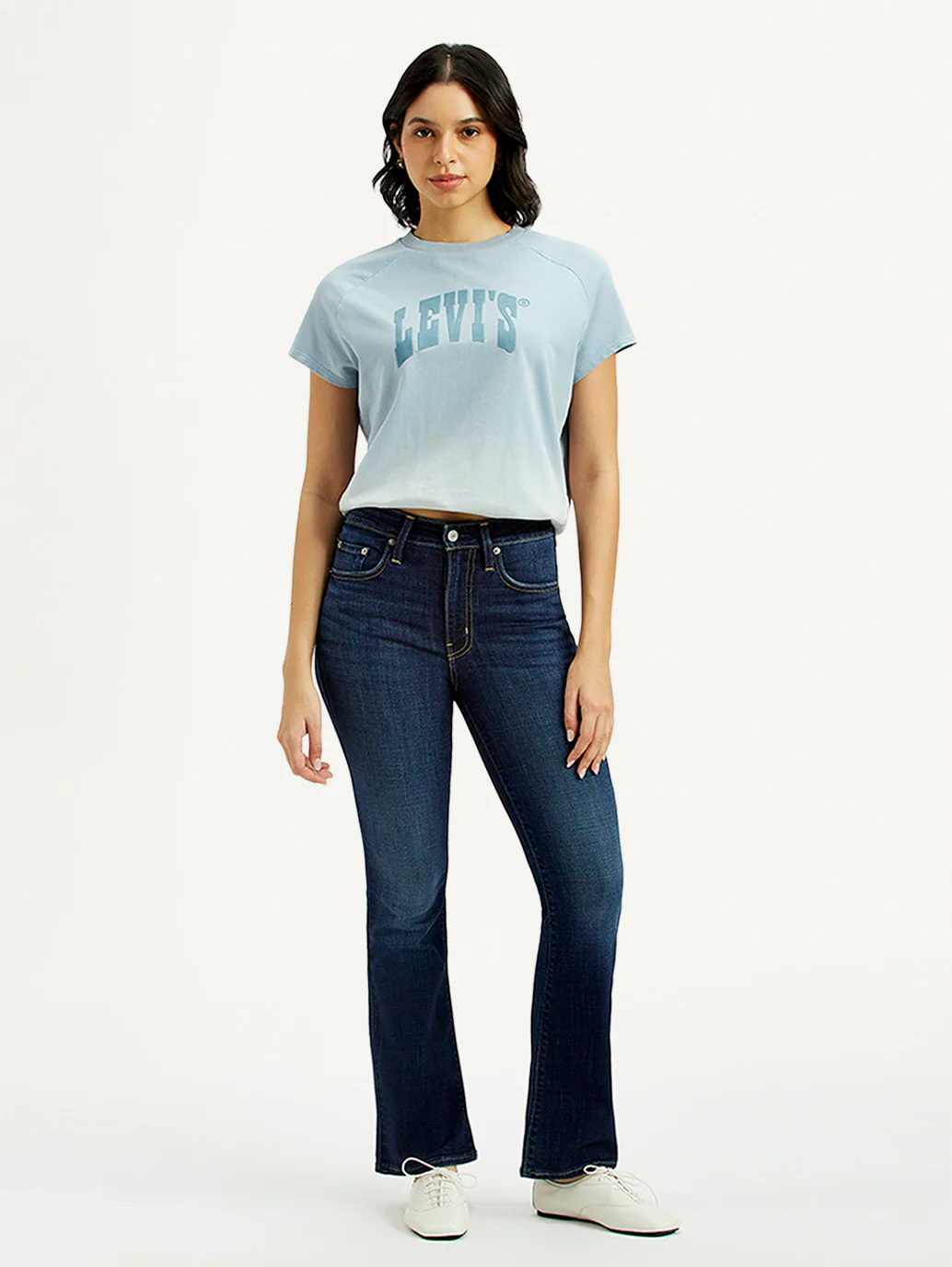 Women's 725 Dark Indigo Bootcut Fit High Rise Jeans - Image 2