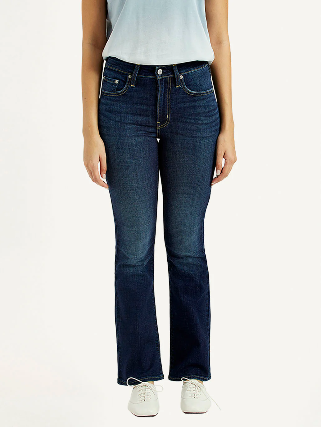 Women's 725 Dark Indigo Bootcut Fit High Rise Jeans - Image 3